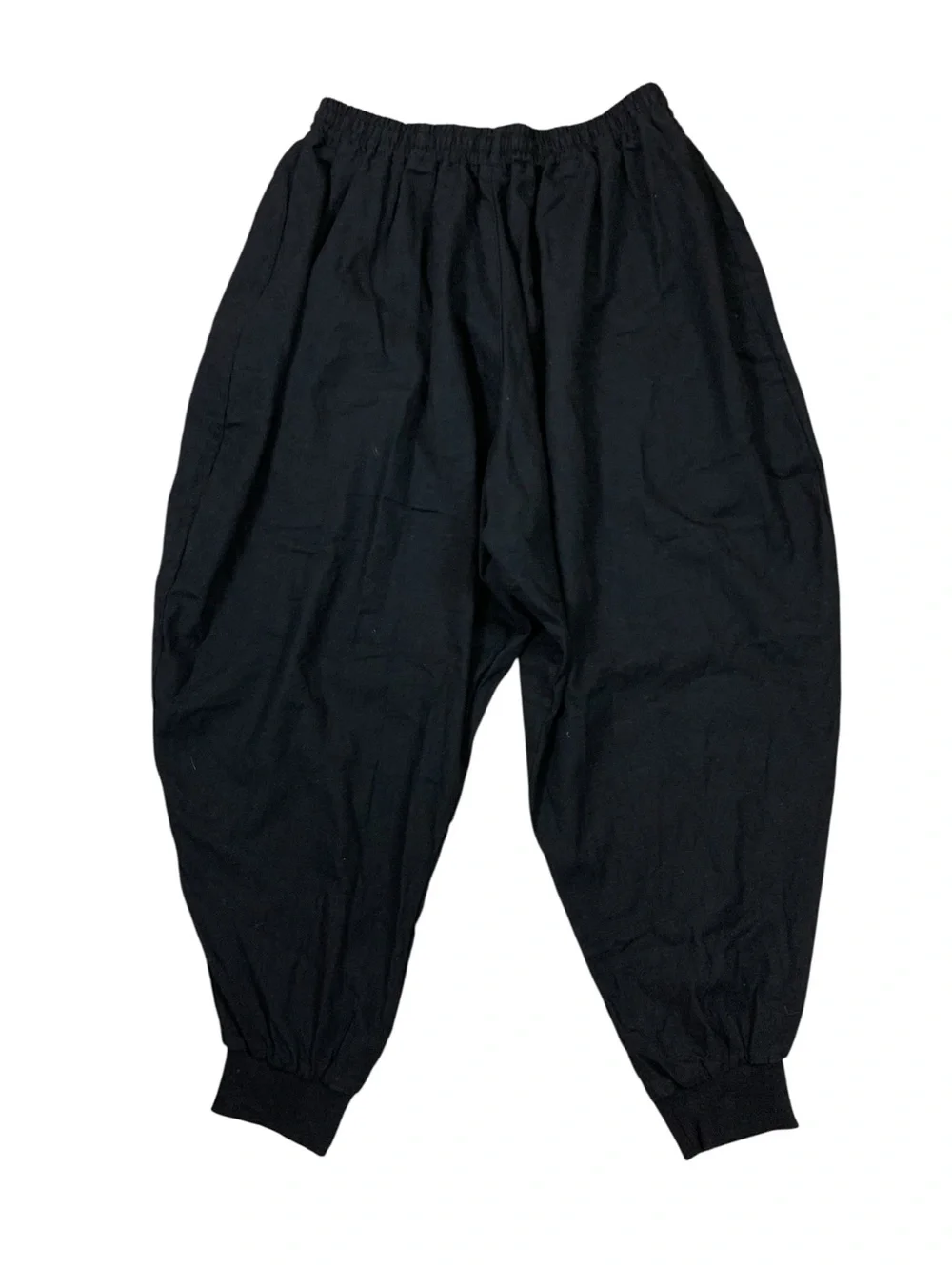 ONTTNO Black Harem Parachute Jogger Pants Drawstring Elastic Waist Unisex M